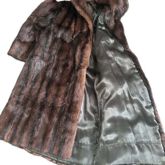 STUNNING FULL LENGTH REAL VINTAGE MINK COAT